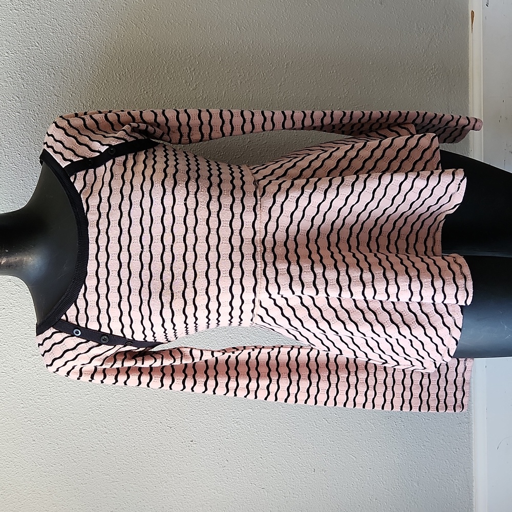 Free People Wavy Pointelle Peplum Top Size S